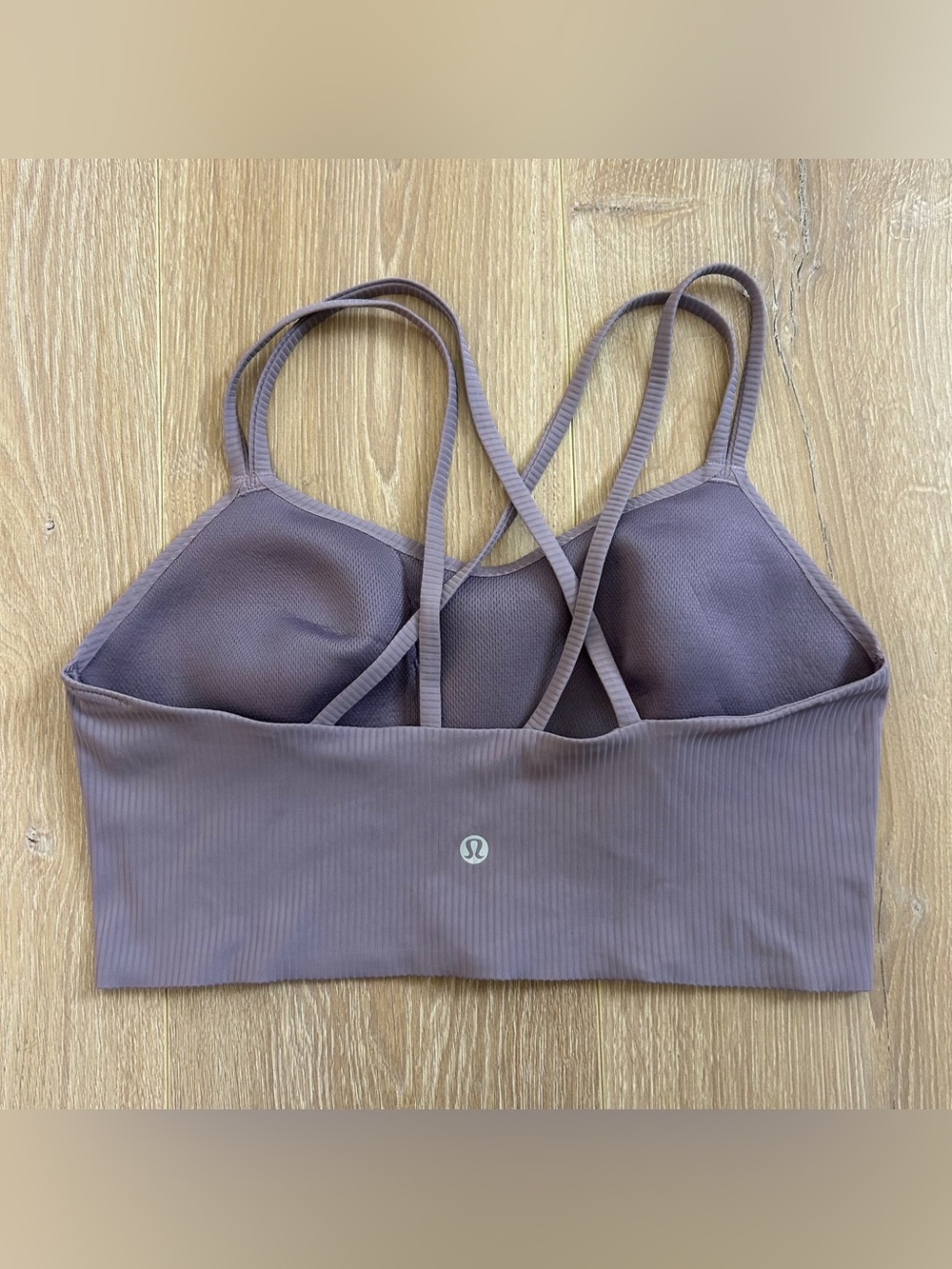 Lululemon Like a Cloud Ribbed Longline Bra *Light Support B/C Cup Purple Size 10 - Picture 4 of 6